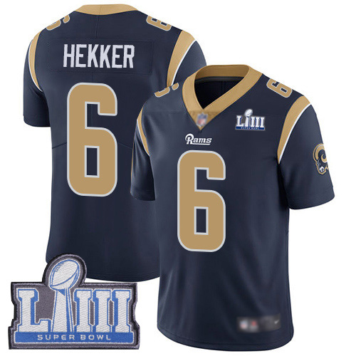 Los Angeles Rams Limited Navy Blue Men Johnny Hekker Home Jersey NFL Football #6 Super Bowl LIII Bound Vapor Untouchable->los angeles rams->NFL Jersey